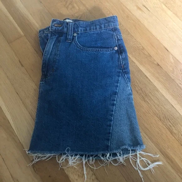Madewell Rigid Denim A-Line Mini Skirt - Picture 2 of 8